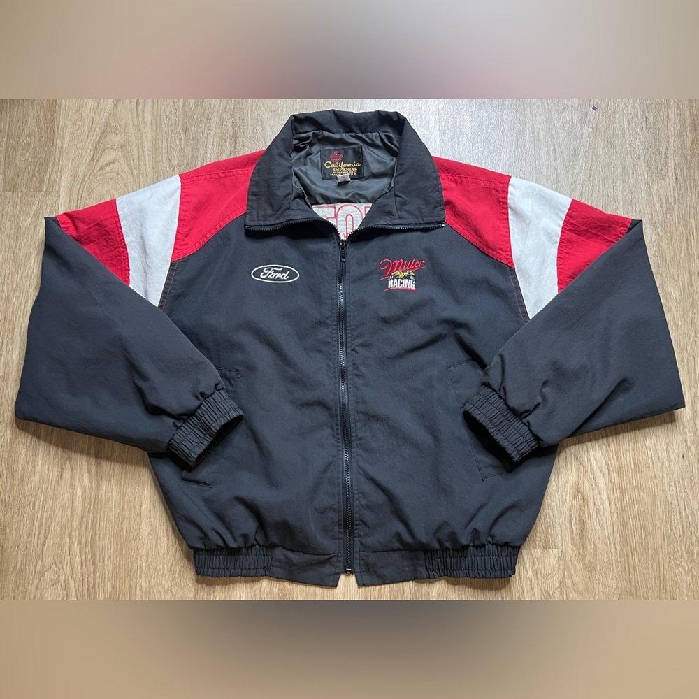 Vintage Rusty Wallace Racing Jacket Men’s - Miller Racing Sz L (Made in USA)